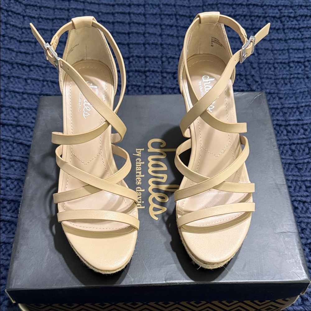 Charles by Charles David Tan Strappy Heels